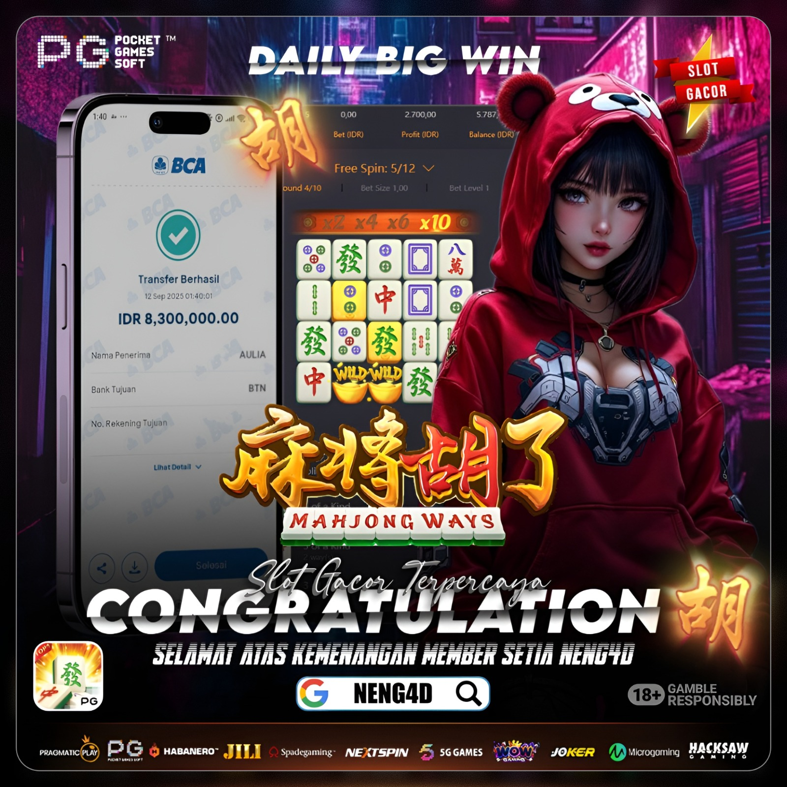 PG SOFT - JACKPOT SLOT MAHJONG WAYS  Rp.16.000.000,- LUNAS